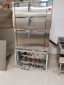 業務用餃子蒸し器スチームフードウォーマー電気電磁調理器ガス電磁シーフード蒸し器 - Product Image 4