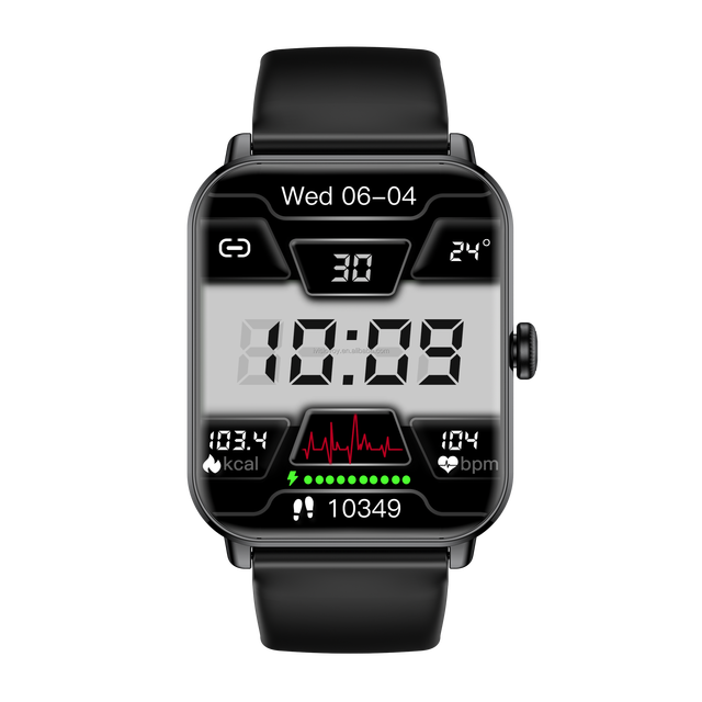 Men's Waterproof IP68 Smart Watch HD TFT Display 100+ Sports Fitness Tracker Voice Assistant Smart Touch SDK-Wearable Device