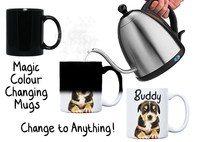 Tasse à café en céramique à couleur changeante, 11oz, pour animaux de compagnie, sensible à la chaleur
