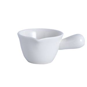 Mini jarra de leche de cerámica/taza de leche/taza para salsa/mini plato para carne/cuchara para jugo/mini taza de leche para café latte art con asa - Product Image 5