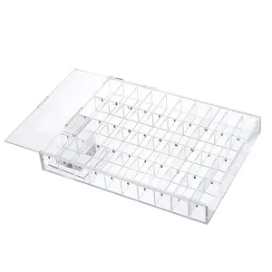 Hohe Transparent Teiler Box Acryl Lagerung organizer mit Multi Grid und Teiler