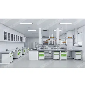 Banco de pared para laboratorio químico, mueble para varios laboratorios