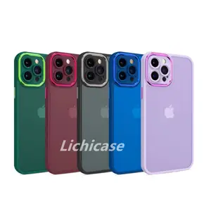 Custodia galvanica per protezione fotocamera Color caramella per Cover posteriore impermeabile Apple iPhone 14 Pro Max