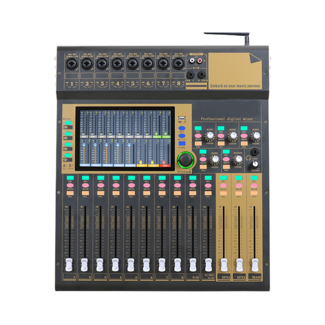 Professional 7-Inch Touchscreen Digital Audio Console Mixer 12 & 16 Channels for Stage Sound Mixing Enhanced Equipment