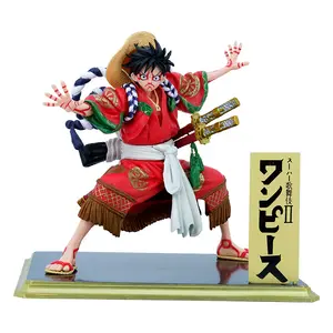 2022 nueva tendencia mono D Luffy figura de acción sonrisa Luffy figurita cambio cara PVC modelo juguete para regalos