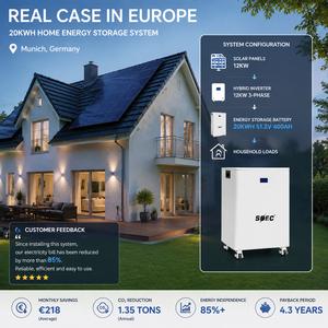 Batería de Litio SOEC 400Ah 51.2V 20kWh LiFePO4, Gabinete de Almacenamiento Residencial, BMS Inteligente de 200A, 6000 Ciclos, Paquete de Energía de Respaldo para Hogar con Energía Solar - Product Image 4