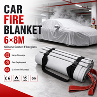 Couverture anti-feu en silicone et fibre de verre 6*8m (19.8*26ft) pour voiture, véhicule électrique et camion – Protection incendie robuste