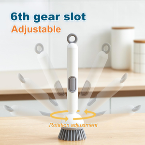Hot Sale Durable Adjusted Long Handle Kitchen Cleaning <b>Tool</b> Dish Brush Kitchen Cleaning Brush With Liquid Dispenser for Cleaning - Product Image 2