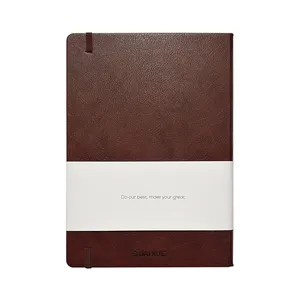 Sidaixue Regeerde Notebook A5 A4 Maat Bruin Hardcover Dagboek Dik 120 Gram Crème Gelinieerd Papier