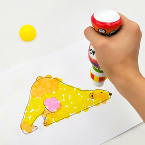 Washable Dot Markers 8 Colors 18mm Tip 80ml Kids Art Paint <strong>Set</strong> Non-Toxic Craft Supplies for Preschool Kindergarten - Product Image 2