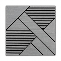 Panneau mural acoustique en PET texturé 3D moderne, revêtement mural décoratif pour l'intérieur
