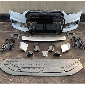 Modificare il paraurti anteriore per Audi A6 S6 BodyKit aggiornamento <span class=keywords><strong>RS6</strong></span> C7PA paraurti <span class=keywords><strong>auto</strong></span> con griglia <span class=keywords><strong>auto</strong></span> Bodykit 2016 -2018 - Product Image 4