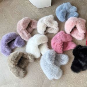 Winter Plush Ear Flap <b>Hat</b> Warm Cold Proof Ski Rabbit Fur Trapper <b>Hats</b> - Product Image 1