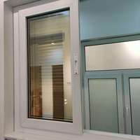 Fenêtre coulissante horizontale moderne en PVC/UPVC à double vitrage coupe-vent pour cuisine extérieure et salon