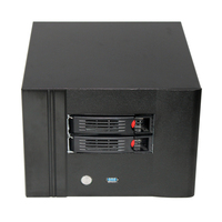 Kualitas tinggi 2 Bay Server Chassis FLEX PSU Hot Swap Server Case penyimpanan Data Server Nas Case