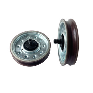 อะไหล่ลิฟท์ KM601106G01ที่แขวนประตูลิฟต์ OD94mm สีแดงลูกกลิ้งแบบเบี้ยวๆที่แขวนประตูลิฟต์ Bearing6203 W19mm สีแดงขนาด94*19*6203 - Product Image 2
