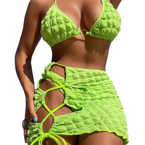 Traje de Baño de Dos Piezas OUTPACE Jewelry Brazilian Push Up con Diseño Halter de Encaje sin Espalda y Tejido Perlado Impermeable - ¡Gran Venta! - Product Image 5