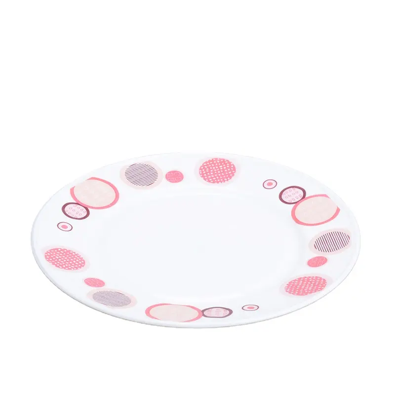 Verrerie ronde de luxe en opale blanche service de table assiettes et bols pour le déjeuner et le dîner hôtels et cuisine maison 5 6 7 8 9