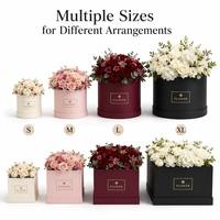 Boîte Cadeau Cylindrique Rigide de Luxe Personnalisée avec Logo pour Roses, Fleuristes de Mariage et Cadeaux Premium