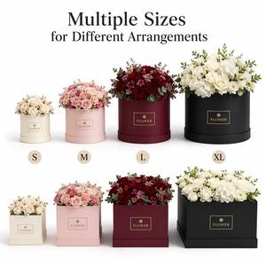 Caja de Regalo Redonda de Lujo con Logotipo Personalizado, Cilíndrica y Rígida, para Rosas, Floristería de Bodas y Regalos Premium - Product Image 4