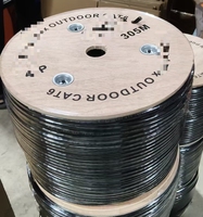 Câble Ethernet LAN extérieur CAT6 à conducteurs solides G652D Fibre UTP FTP SFTP, vente en gros d'usine, 4 paires, CCTV POE, étanche, cuivre/CCA