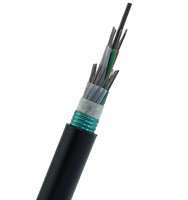 Cable de Fibra Óptica Blindado para Exteriores GYTS GYTA, 12, 24, 36, 48, 72, 96, 144, 288 Hilos, G652D, Acero Corrugado, Monomodo, para Entierro Directo en Ductos