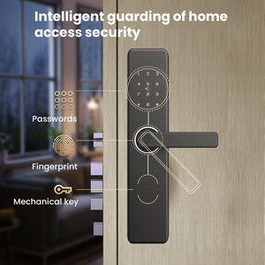 Apartment Digital Door Lock Smart Cylinder Biometric Fingerprint Password Smart Door Lock <b>Wifi</b> Tuya App - Product Image 3