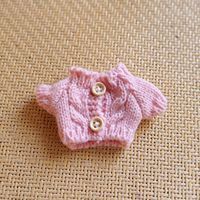 Vêtements de poupée en tricot avec boutons, accessoire de jouet pour poupée de 10 cm et 17 cm, décoration textile artisanale