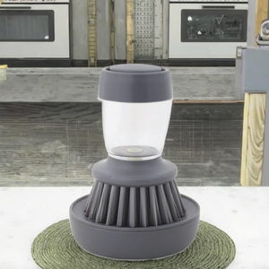 Sunshine <span class=keywords><strong>cucina</strong></span> detersivo sapone per lavastoviglie strumento strumento automatico distributore liquido lungo manico PP materiale lungo spugna di palma - Product Image 3
