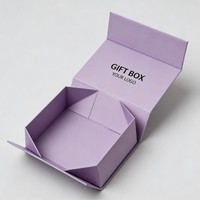 Boîte cadeau en carton magnétique avec logo personnalisé, estampage à chaud, recyclable, pliable, emballage écologique, boîte en papier pour expédition à plat