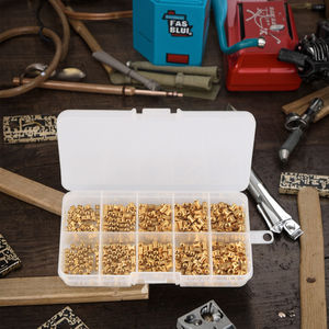 220pcs M2-M6 מתכת הברגה מפליז מוסיף אגוזים מעמד <span class=keywords><strong>4</strong></span> משושה ימני סוג <span class=keywords><strong>4</strong></span> משושה ימני יד ימני הדפסה - Product Image 3