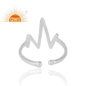 Anillo Midi Ajustable de Plata de Ley 925 Hecho a Mano con Diseño Vibrante, Fabricante y Proveedor de Joyería - Product Image 4