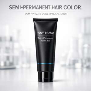 Tinte de Cabello Semipermanente de Marca Privada, Fabricante OEM de Tintes para el Cabello, Crema de Color Profesional para Salón de Belleza, Fórmula Temporal Suave - Product Image 1