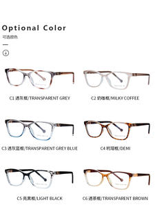 Plaque de couleur mélangée <span class=keywords><strong>à</strong></span> dessus plat <span class=keywords><strong>à</strong></span> la mode Anti-Blue Foot Ins Lunettes <span class=keywords><strong>à</strong></span> la mode assorties avec motif d'impression - Product Image 5