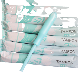 Tampones Kinzino de Algodón Orgánico Puro Sin Químicos, Absorbencia Regular, Aplicador Sin BPA para Mujeres que Practican una Salud Holística y Natural - Product Image 1