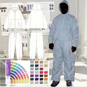 Fabricants sur mesure OEM survêtement en polyester réfléchissant streetwear ensemble de survêtements pour hommes - Product Image 1