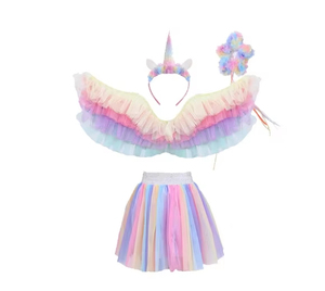 Ensemble de robe à ailes d'ange en tulle holographique, coton et polyester pour filles, baguette magique d'elfe, costume de fée pour spectacle enfantin - Product Image 1