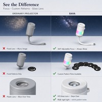 Projecteur LED USB Galaxie 12 diapositives, Veilleuse Ciel Étoilé, Lune et Océan, Angle Réglable, Couleurs Changeantes, Ambiance Chambre et Plafond