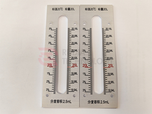 Piastra Indicatrice di Volume in Alluminio Personalizzata con Scala Graduata per Misurazione Liquidi fino a 20L - Product Image 3