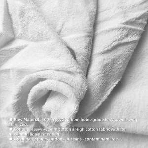 Chiffons en coton blanc recyclé 100% coton pour le nettoyage industriel, forte absorption pour le nettoyage - Product Image 4