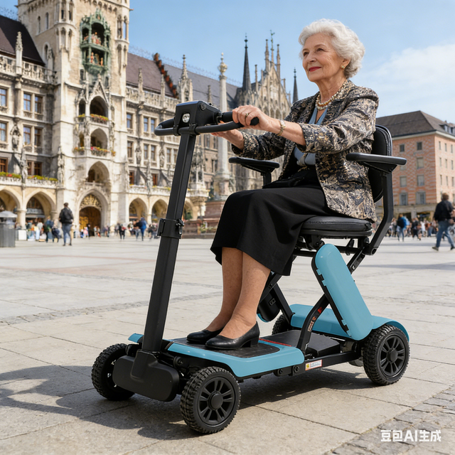26kg Compact Mobility Scooter Foldable and Lightweight with Samsung Battery for Park and Street Use