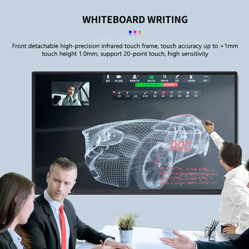 DCSJ 55 65 75 85 100 inch Touch Display LCD Screen Smart Interactive Boards For Meeting Education School