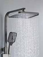 Ensemble de douche mural de luxe en laiton avec fonction thermostatique et robinet de douche pluie
