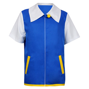 Costume de cosplay Xiao Zhi Pokmon Ash Ketchum, ensemble veste bleue, chemise blanche, bracelets verts, casquette rouge, accessoire Poké Ball, pour enfants de 8 à 13 ans - Product Image 5