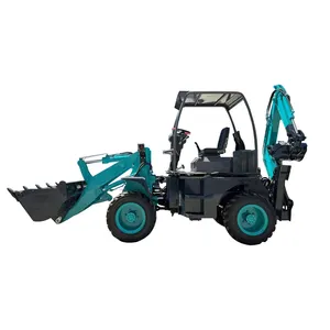 Diesel 4x4 traktor ekskavator backhoe loader berroda multifungsi pemuat mini backhoe loader auger