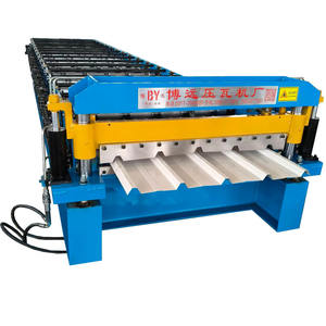 Kunden spezifische trapezförmig glasierte Fliesen walzen form maschine aus Metall wellpappe zur Herstellung von Dachplatten - Product Image 1