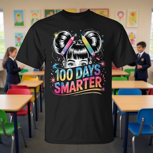 Maglietta per Ragazze '100 Days Smarter Girls' per il 100° Giorno di Scuola - Prodotto Promozionale - Product Image 3