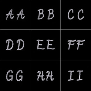 All'ingrosso Orecchini da 26 lettere per le donne semplici lucidi zirconi versatili accessori per le orecchie in lega di rame placcatura in oro stile alla moda - Product Image 1