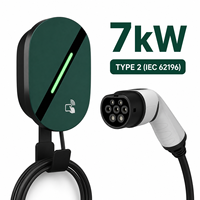 Application de planification intelligente pour contrôler le chargeur EV 7kW 32A Type 2 IEC 62196-2, station de recharge murale pour usage domestique, compatible Tesla, VW, Audi, 7kW EVSE