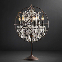 Lustre LED en cristal de style américain personnalisé en forme de cage à oiseaux pour hôtel, mariage, salon et salle à manger - Éclairage de luxe